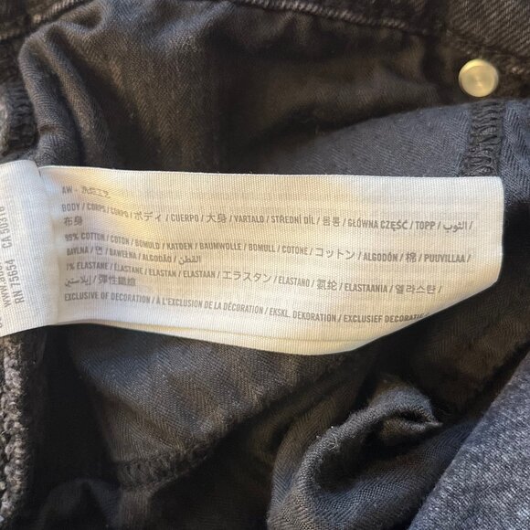 Abercrombie The Dad High Rise Jean in Black Wash - Picture 6 of 6